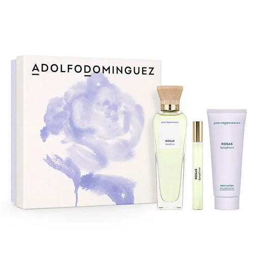 ADOLFO DOMINGUEZ Adolfo Dominguez Agua Fresca De Rosas Eau De Toilette 120ml Spray Locion Corporal Perfumada 100ml Miniatura Eau De Parfum 10mlvaporizador